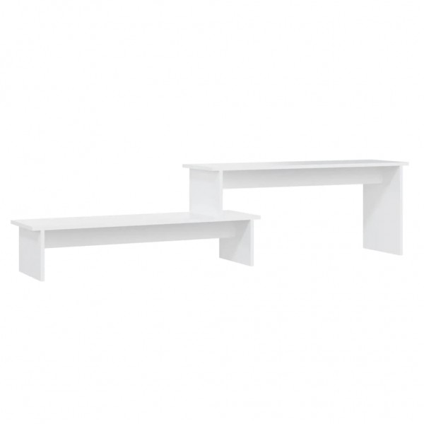 Mueble para TV madera contrachapada blanco 180x30x43 cm M 2