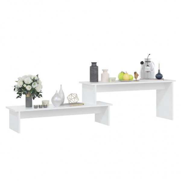 Mueble para TV madera contrachapada blanco 180x30x43 cm M 3