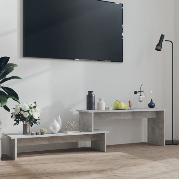 Mueble para TV madera contrachapada gris hormigón 180x30x43 cm D