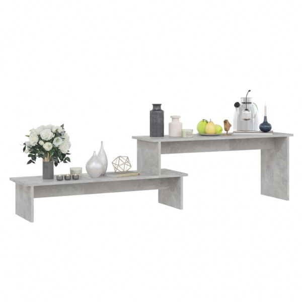 Mueble para TV madera contrachapada gris hormigón 180x30x43 cm M 3