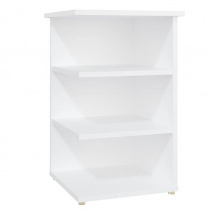 Armario auxiliar de madera contrachapada blanco 35x35x55 cm H