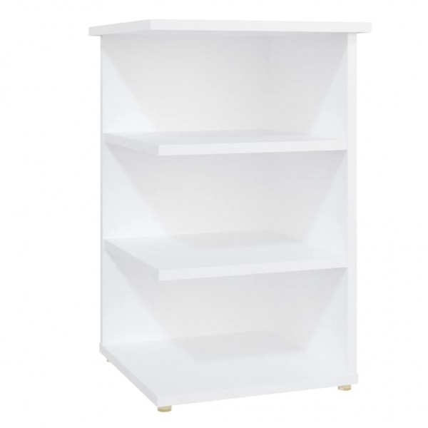 Armario auxiliar de madera contrachapada blanco 35x35x55 cm M 2