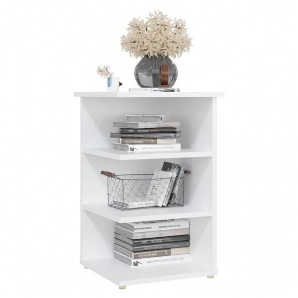 Armario auxiliar de madera contrachapada blanco 35x35x55 cm M 3