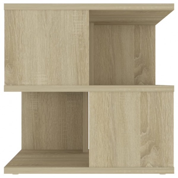 Mesa auxiliar de madera contrachapada roble Sonoma 40x40x40 cm M 5