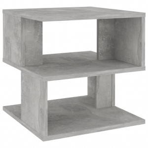 Mesa auxiliar de aglomerado gris hormigón 40x40x40 cm H