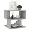 Mesa auxiliar de aglomerado gris hormigón 40x40x40 cm 3
