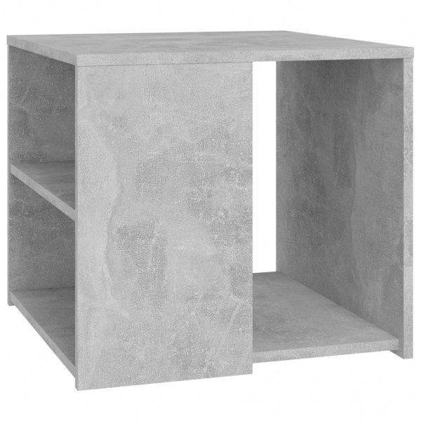 Mesa auxiliar madera contrachapada gris hormigón 50x50x45 cm M 2
