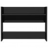 Zapatero de pared madera contrachapada negro brillo 80x18x60 cm 4