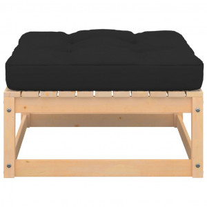 Apoio de pés p/ jardim c/ almofadão madeira de pinho maciça H