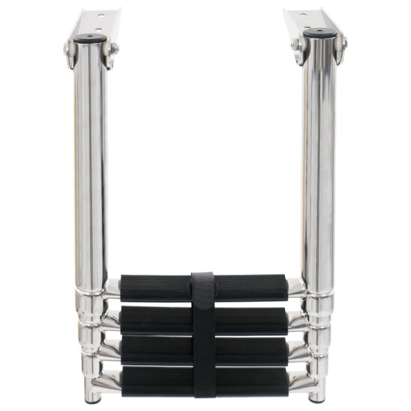 Escalera de embarque plegable 4 peldaños acero inoxidable M 3