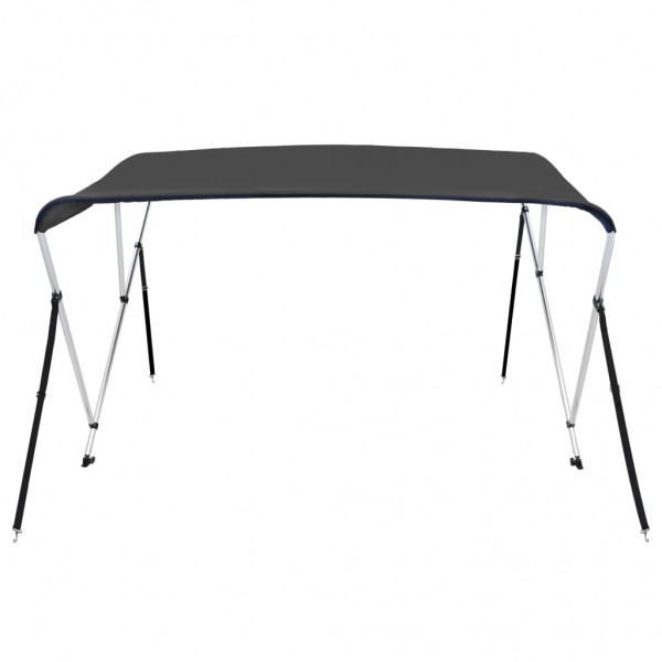 Toldo Bimini de 3 arcos gris antracita 183x196x137 cm M 4