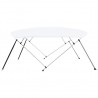 Toldo em 4 arcos Bimini 243x(230-244)x137 cm branco 4