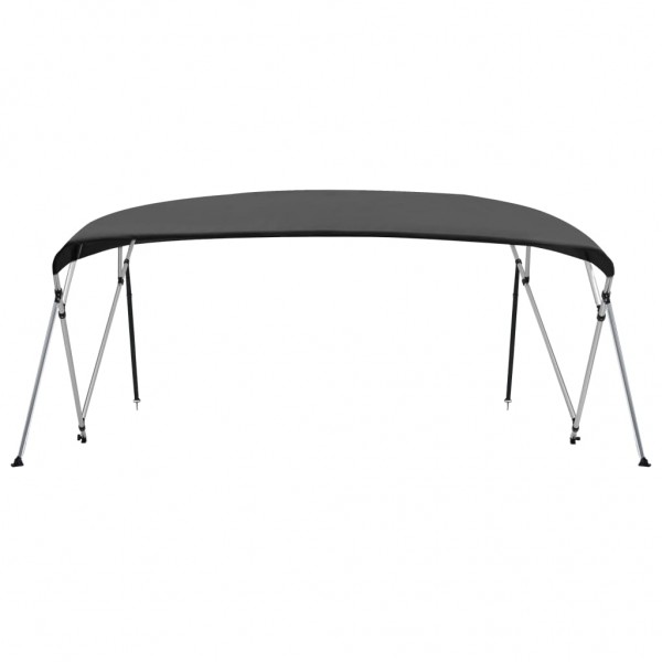 Toldo Bimini de 4 arcos gris antracita 243x(230-244)x137 cm M 3