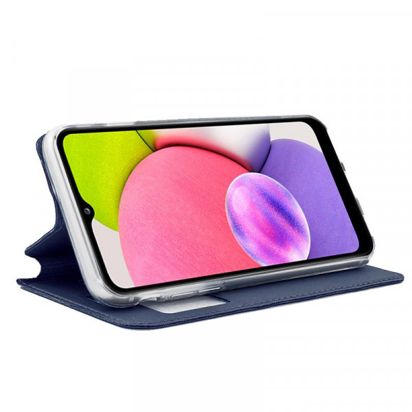 Funda COOL Flip Cover para Samsung A037 Galaxy A03s Liso Azul M 2