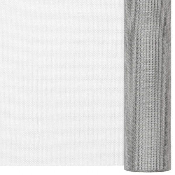 Malla mosquitera de acero inoxidable plateada 60x1000 cm M 3