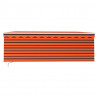 Toldo retráctil manual con persiana 4x3 m naranja y marrón 3