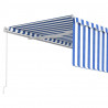Toldo retrátil manual com estore 4.5x3 m azul e branco 5