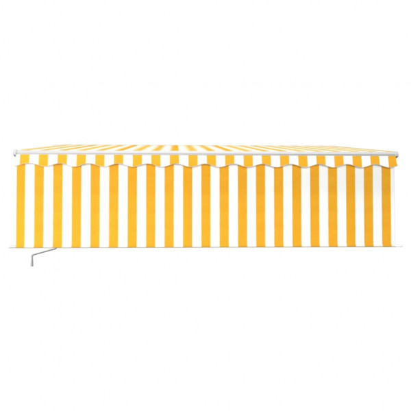 Toldo retrátil manual com estore 5x3 m amarelo e branco M 3