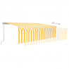 Toldo retrátil manual com estore 5x3 m amarelo e branco 4