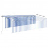 Toldo automático persiana LED sensor viento azul blanco 5x3 m 4
