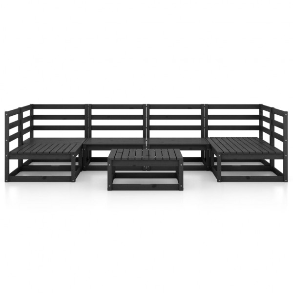7 pcs conjunto lounge de jardim pinho maciço M 2