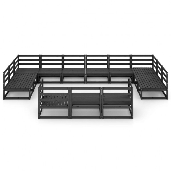 13 pcs conjunto lounge de jardim pinho maciço M 2