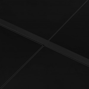 Mesa de jardim 130x130x72 cm aço e vidro preto H