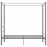 Estructura de cama con dosel metal gris 90x200 cm 3