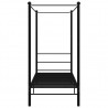 Estrutura de cama com dossel 100x200 cm metal preto 4