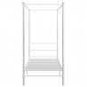 Estructura de cama con dosel metal blanco 100x200 cm 4