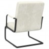 Silla voladiza de terciopelo blanco crema 4