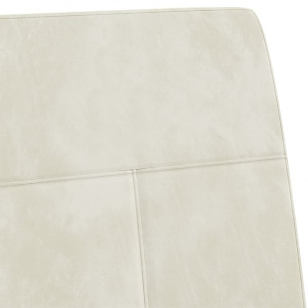 Silla voladiza de terciopelo blanco crema M 5