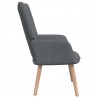 Silla de relajación de tela gris oscuro 3