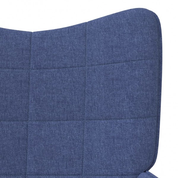Sillón de relax de tela azul M 5