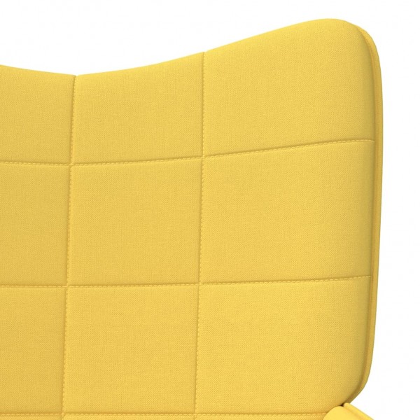 Sillón de relax de tela amarillo mostaza M 5