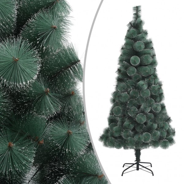 Árbol de Navidad artificial con soporte verde PET 210 cm D