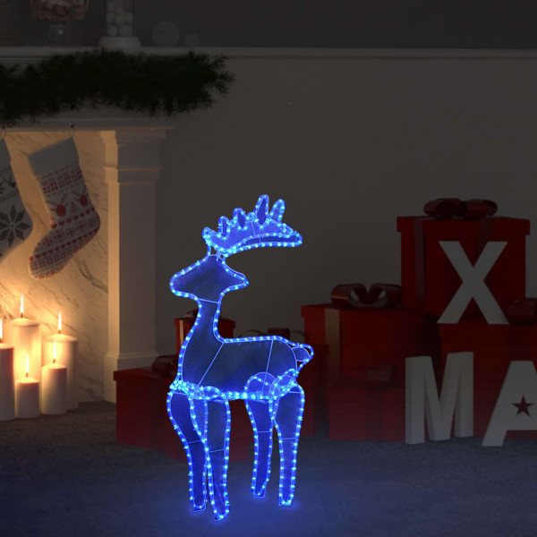 Rena decorativa Natal c/ malha de aço 306 luzes LED 60x24x89 cm M 3