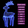 Reno decorativo navideño con malla 306 LED 60x24x89 cm 4