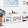 Mesa infantil con 2 sillas MDF blanco 2