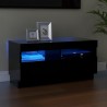 Mueble de TV con luces LED negro 80x35x40 cm 1