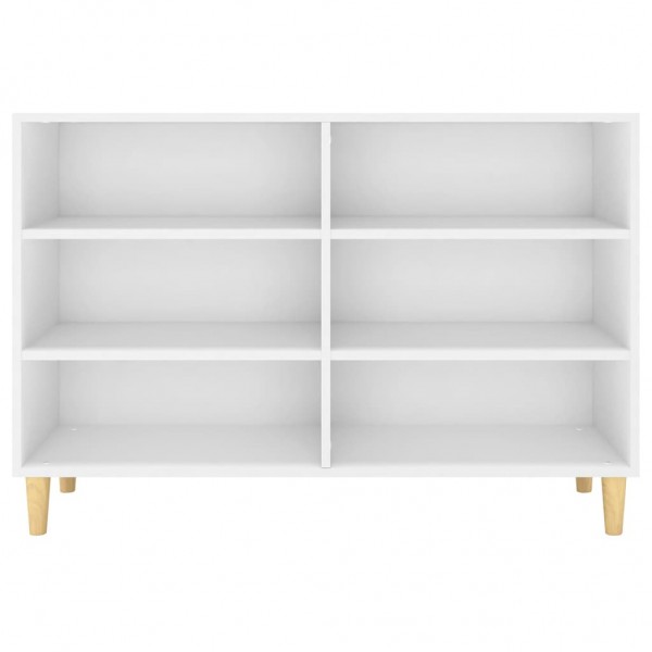 Aparador de madera de ingeniería blanco 103.5x35x70 cm M 4