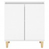 Aparador con patas madera contrachapada blanco 60x35x70 cm 5