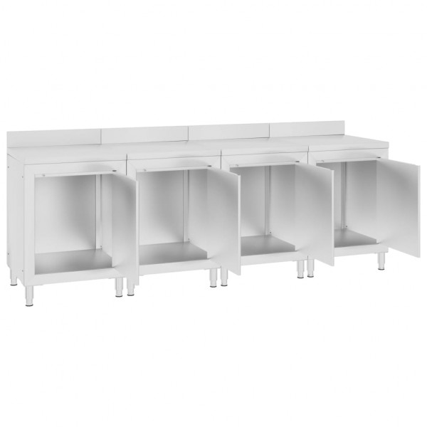 Mesa de trabajo comercial mueble acero inoxidable 240x60x96 cm M 2