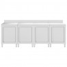 Mesa de trabajo comercial mueble acero inoxidable 240x60x96 cm 3