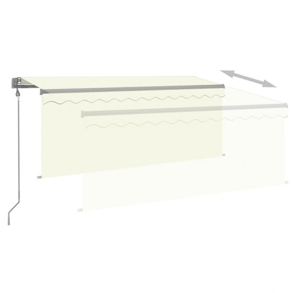 Toldo retráctil automático con persiana crema 3.5x2.5m M 4