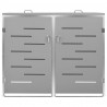 Cobertizo contenedor basura doble acero inox 138x77.5x115.5 cm 3