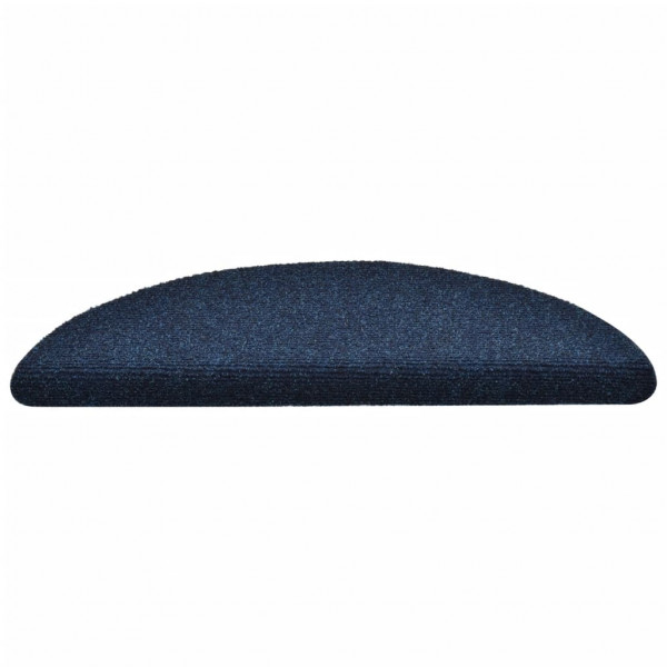 Tapetes de escada autoadesivos 5 peças 56x17x3 cm azul-marinho semicircular M 4