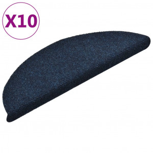Alfombrilla autoadhesiva escalera 10 uds 56x17x3 cm azul marino H