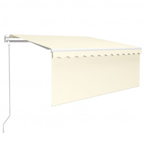Toldo retráctil automático con persiana crema 3.5x2.5m H