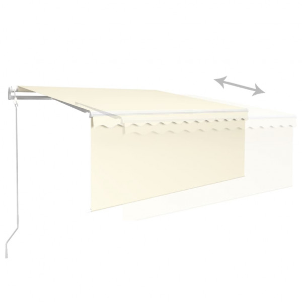 Toldo retrátil automático com estore 3.5x2.5 m cor creme M 3